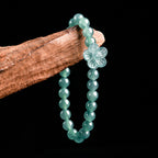 Natural A-Grade Blue Water Jadeite Peach Blossom Bracelet