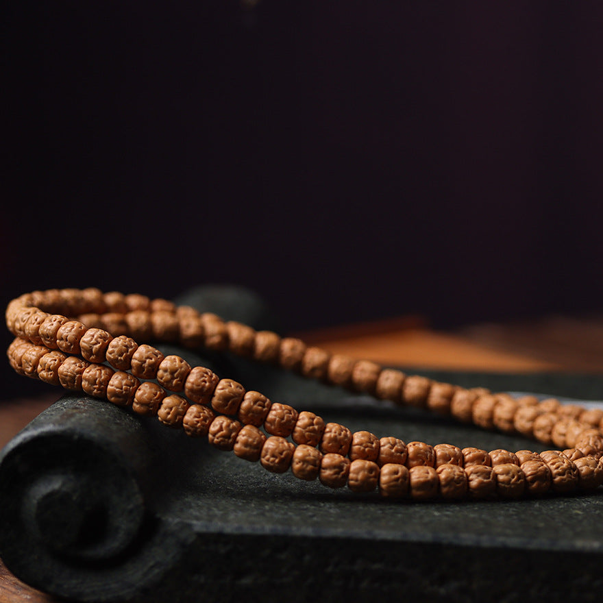 Premium Tibetan Buddha Hand Rudraksha Bodhi 108 Mala – Unisex Bracelet