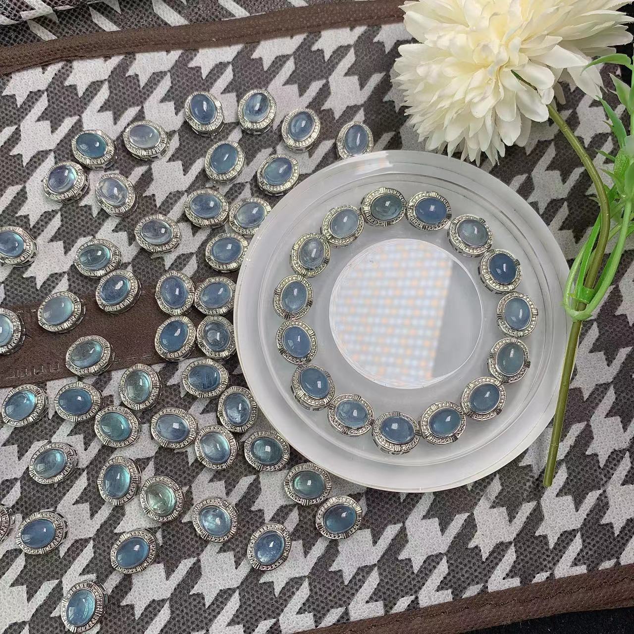 Natural Aquamarine – Vintage Box-Style Beads for DIY Bracelets