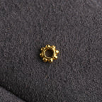 S925 Silver, Spacer Gasket Silver-plated Ancient Gold DIY Bracelet Bead Snowflake Sheet Gear Spacer Jewelry Accessories