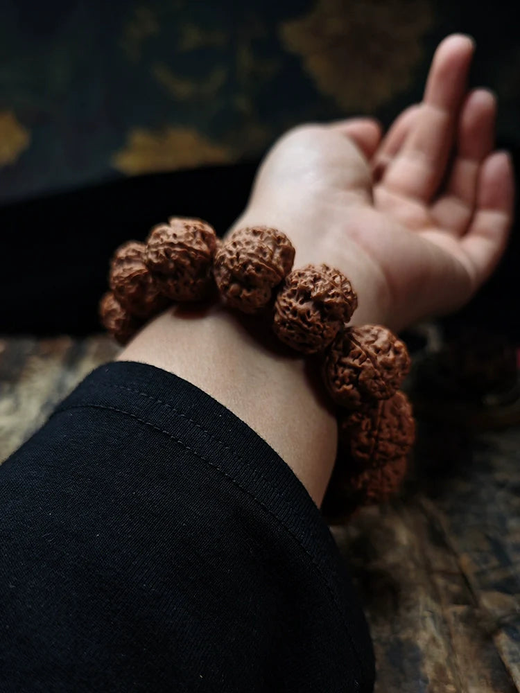 Nepal Dragon Claw Large Rudraksha Bodhi Bead Bracelet