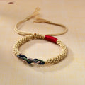 New Tibetan-Inspired Solid-Color Braided Bracelet for Blessing