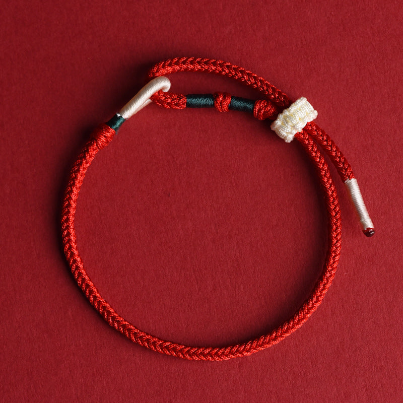 Year of the Fire Horse 2026 Twelve Flower God Handmade Red String Bracelet