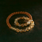 Citrine & Vajra Bodhi Bead Bracelet Tibetan Vintage Double-Wrap Bracelet for Women