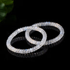 Natural Sri Lankan White Moonstone Straight-Cut Beaded Bracelet - Elegant Gift for Her