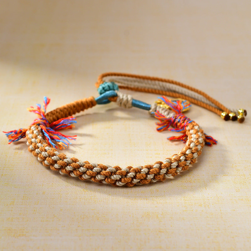 Tibetan Braided Lucky Bracelet Handmade Blessing Cord for Protection