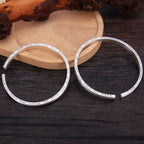 S999 Pure Silver Moon & Sun Couple Bangle