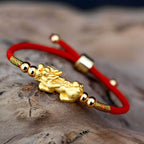 Buddha & Karma Feng Shui Piyao Wealth Bracelet - Red String