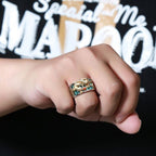 Exclusive: Buddha & Karma Pixiu Abacus Turquoise Ring - Fortune Keeper