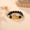 Buddha & Karma Pixiu Black Obsidian Wealth Ring
