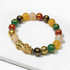 Buddha & Karma Pixiu Five Elements Crystal Bracelet – Align with Abundance and Elemental Balance