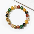 Buddha & Karma Pixiu Five Elements Crystal Bracelet – Align with Abundance and Elemental Balance