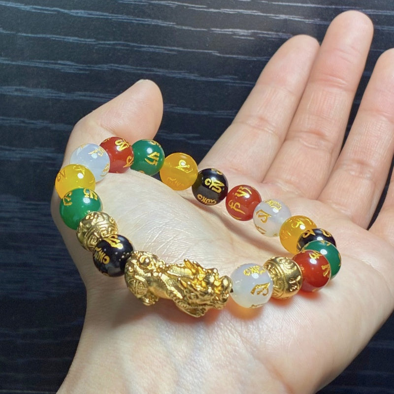 Buddha & Karma Pixiu Five Elements Crystal Bracelet – Align with Abundance and Elemental Balance
