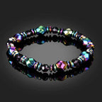 Buddha & Karma Rainbow Magnetic Hematite Wellness Bracelet
