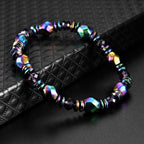 Buddha & Karma Rainbow Magnetic Hematite Wellness Bracelet