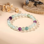 Buddha & Karma Rainbow Fluorite Healing Bracelet