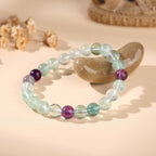 Buddha & Karma Rainbow Fluorite Healing Bracelet