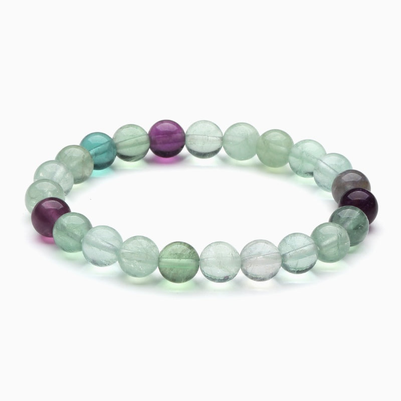 Buddha & Karma Rainbow Fluorite Healing Bracelet