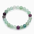 Buddha & Karma Rainbow Fluorite Healing Bracelet