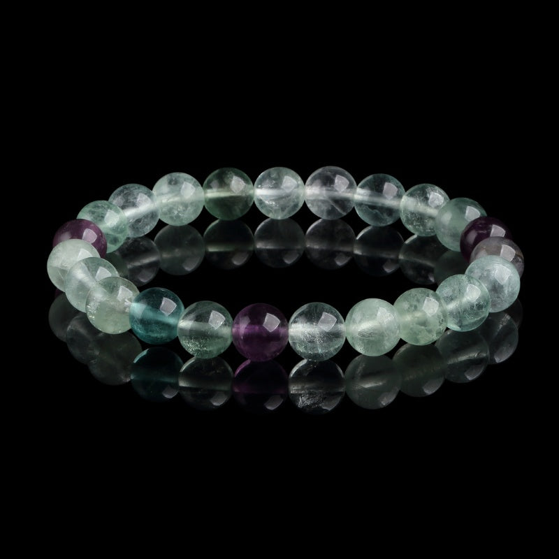 Buddha & Karma Rainbow Fluorite Healing Bracelet