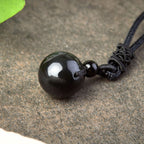 Buddha & Karma Rainbow Obsidian Necklace - Eye of Truth