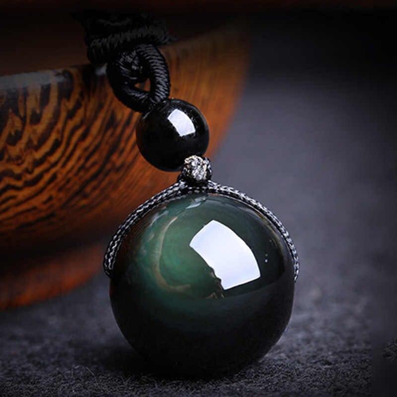 Buddha & Karma Rainbow Obsidian Necklace - Eye of Truth
