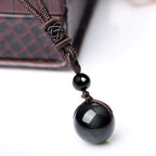 Buddha & Karma Rainbow Obsidian Necklace - Eye of Truth