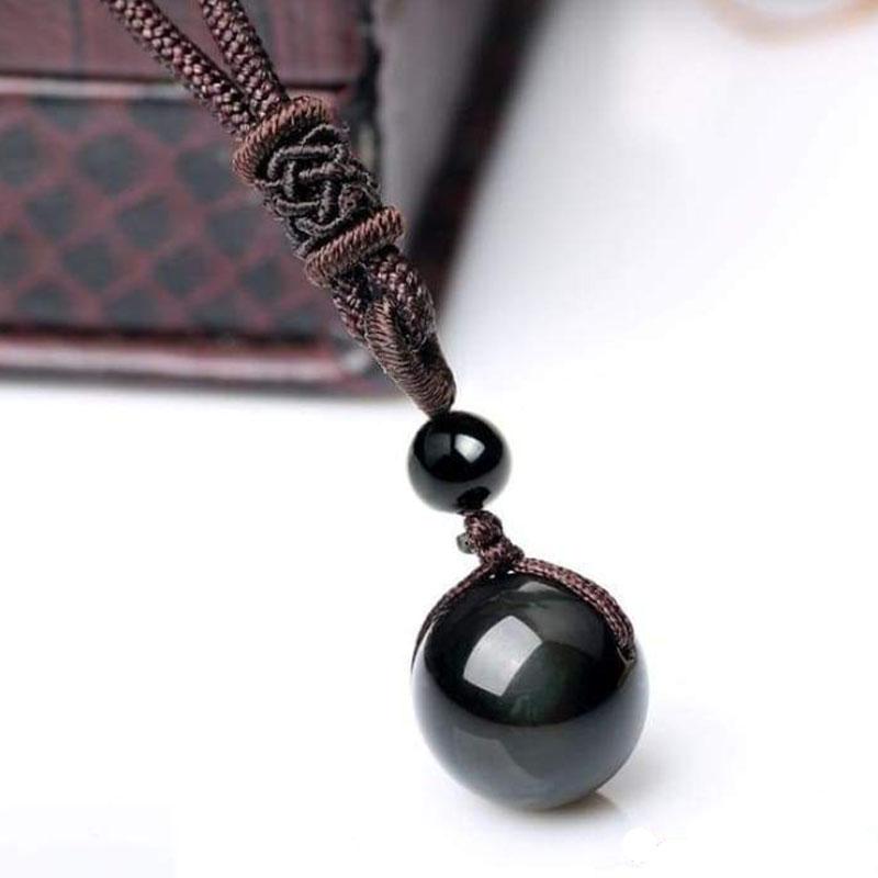 Buddha & Karma Rainbow Obsidian Necklace - Eye of Truth