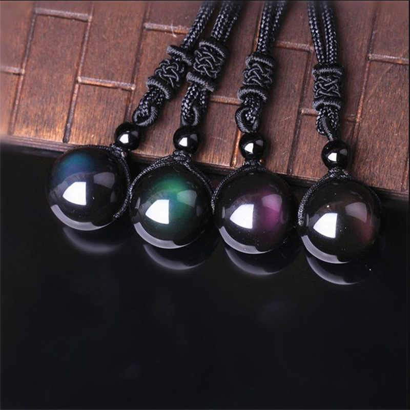 Buddha & Karma Rainbow Obsidian Necklace - Eye of Truth