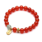 Buddha & Karma Red Agate Good Fortune Bracelet