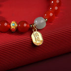 Buddha & Karma Red Agate Good Fortune Bracelet