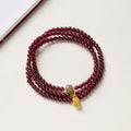 Buddha & Karma Red Garnet Beads Fu Wealth Bracelet