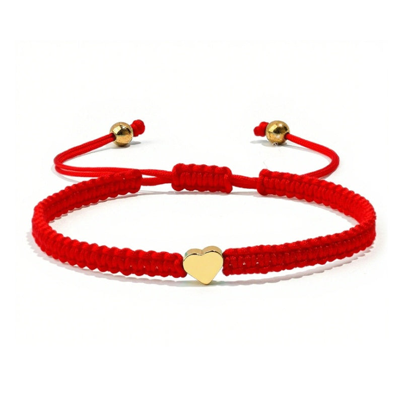 Exclusive: Buddha & Karma Red String Heart Bracelet