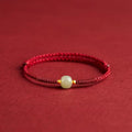 Buddha & Karma Red String Hetian Jade Stone Bracelet