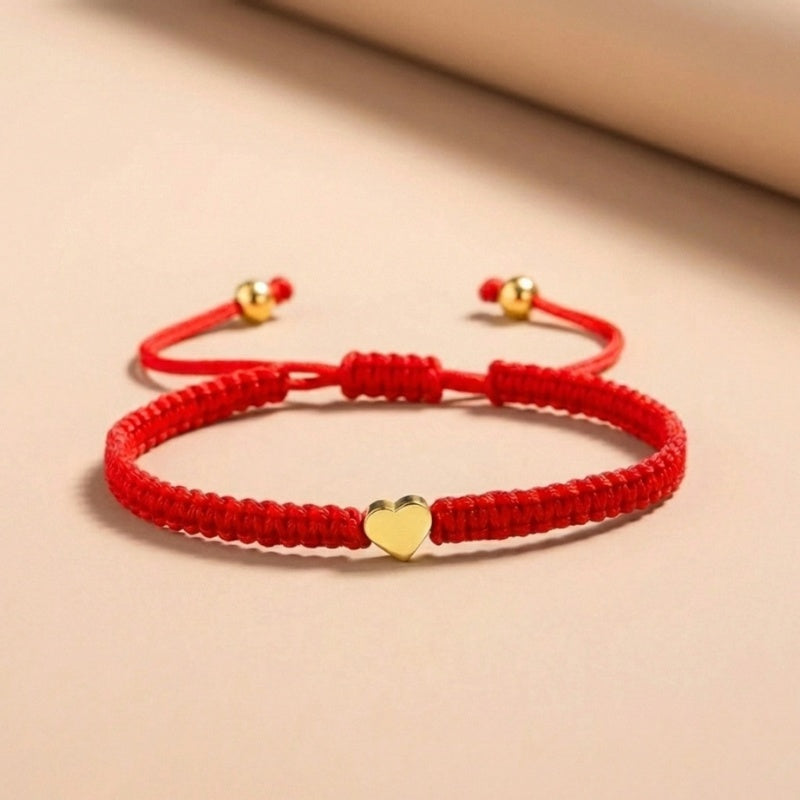 Exclusive: Buddha & Karma Red String Heart Bracelet