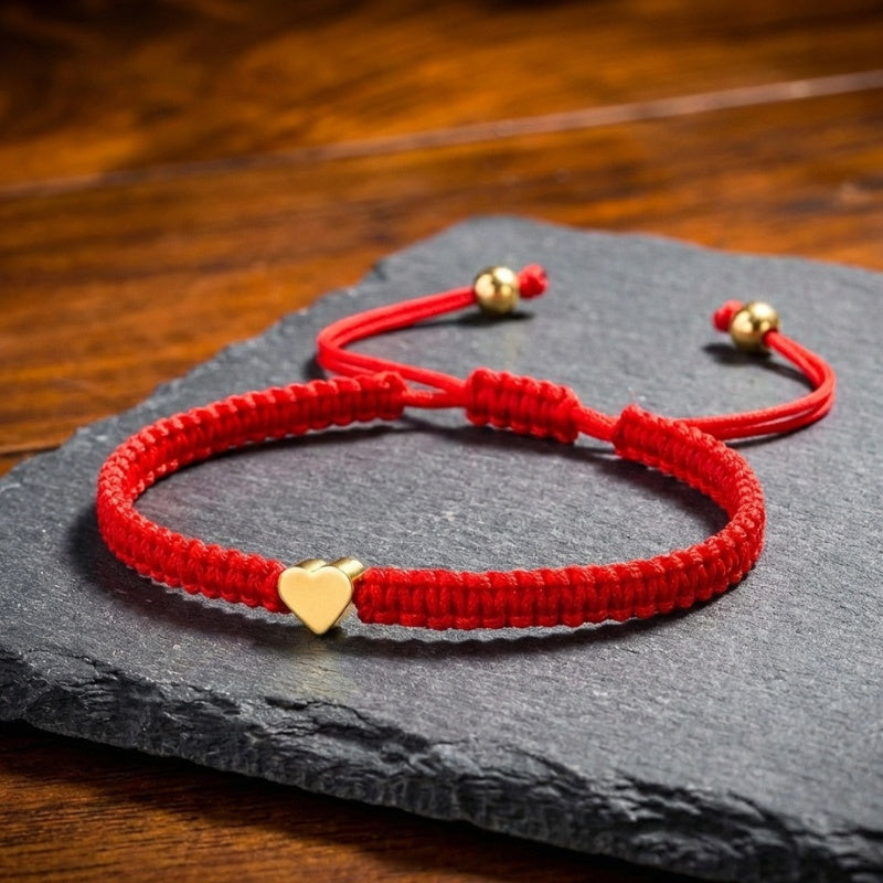Exclusive: Buddha & Karma Red String Heart Bracelet