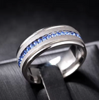 Spiritual Steel Ring With Healing Zircon