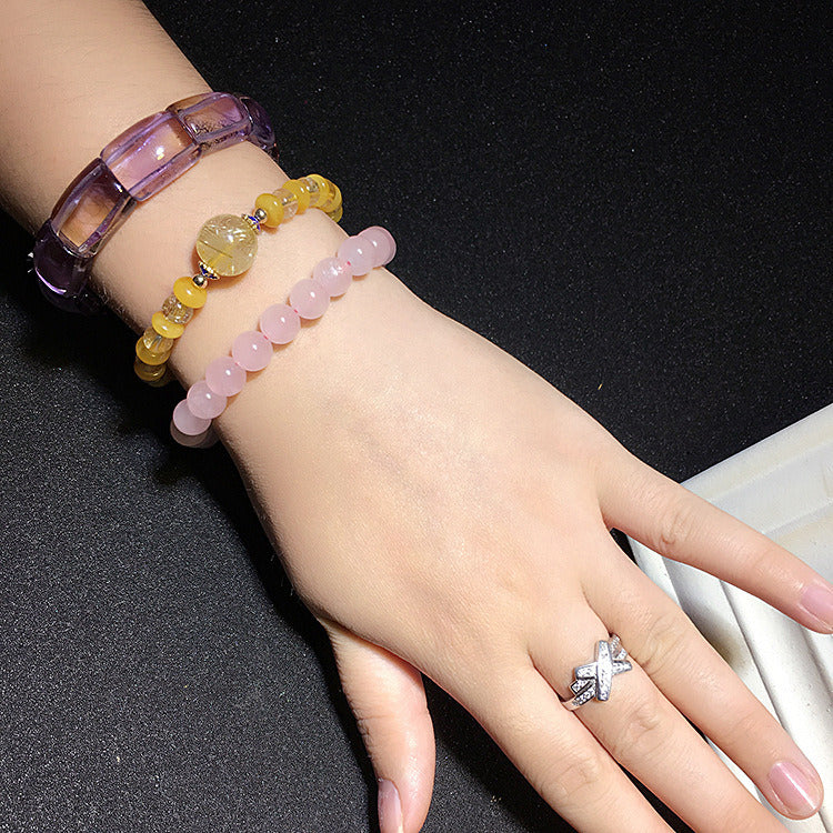Buddha & Karma Rose Quartz Love Bracelet - Inspire & Attract Love