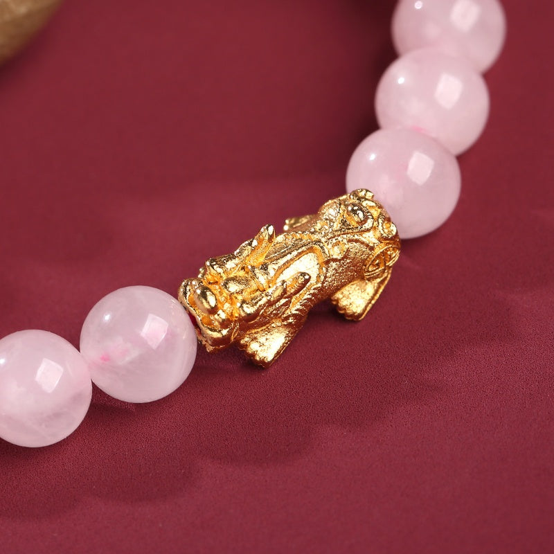 Buddha & Karma Rose Quartz Pixiu Love & Abundance Bracelet