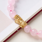 Buddha & Karma Rose Quartz Pixiu Love & Abundance Bracelet