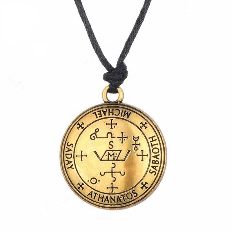Buddha & Karma Sigil of the Archangel Michael Amulet - Protection Necklace