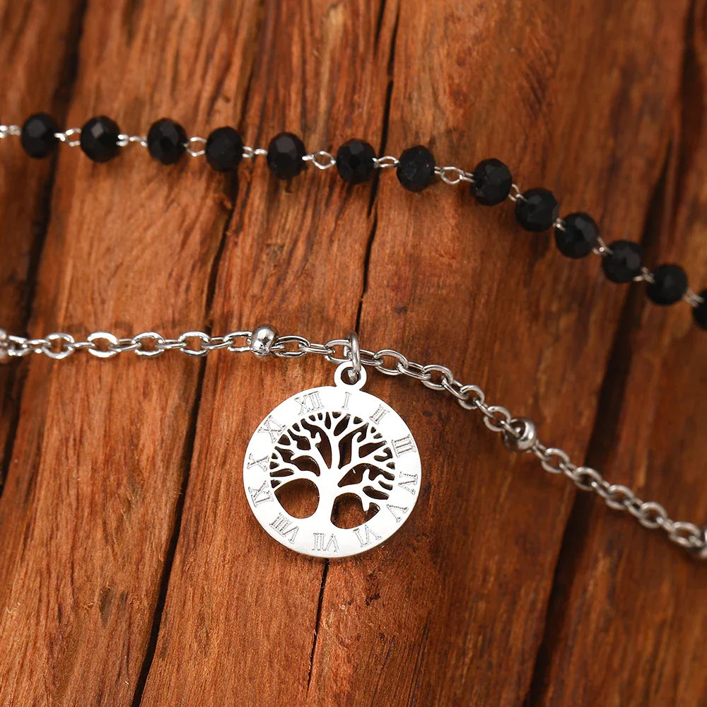 Tree of Life Beaded Chain Bracelet