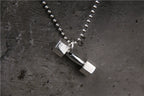 925 Sterling Silver Dumbbell Pendant