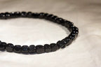 Tibetan Double-Layer Obsidian Square Bead Bracelet – Vintage Style for Men & Women