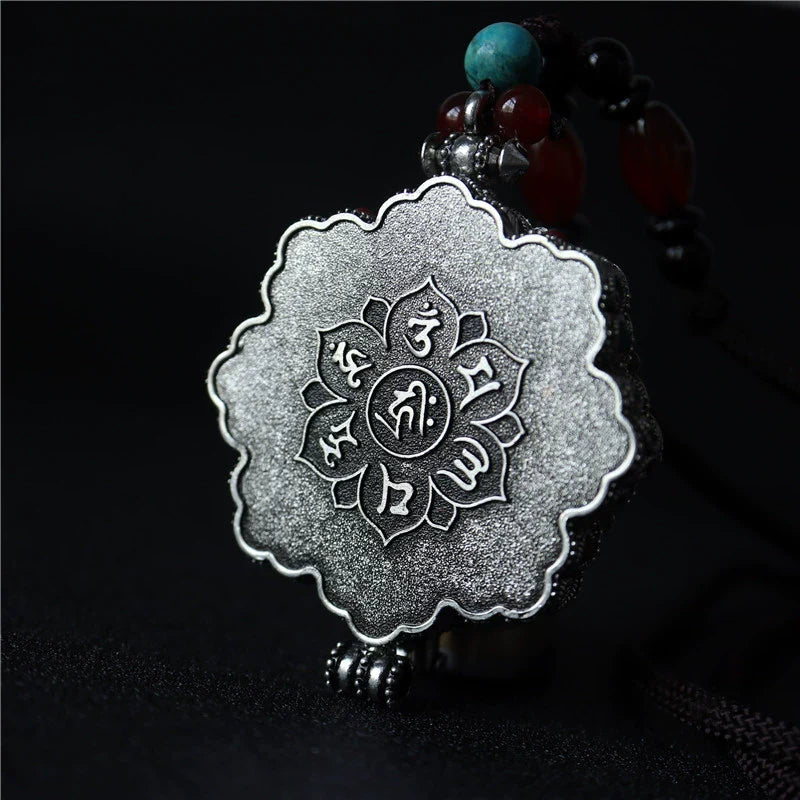 Tibetan Eight Treasures Six-Character Mantra Gau Box Tibetan Necklace Pendant