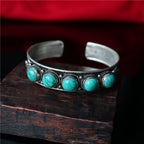 Buddha3bodhi Nepalese Handcrafted Turquoise Inlaid Bangle
