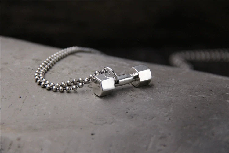 925 Sterling Silver Dumbbell Pendant