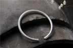 S999 Sterling Silver Retro Style Bracelet Men's Pure Silver Heart Meridian Open Bracelet