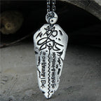 S925 Edict Taiji Bagua Sterling Silver Pendant Body Protection Wulei Order Plate Pendant