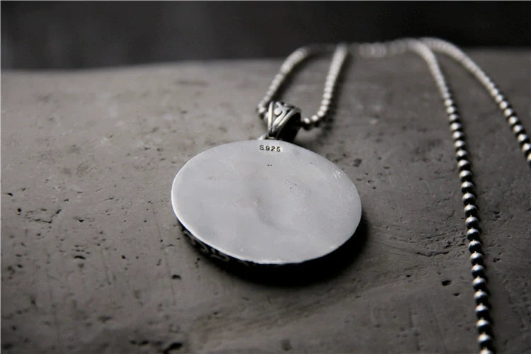 925 Sterling Silver Sun Pendant for Men